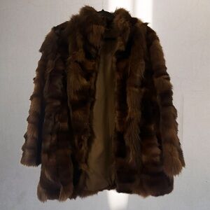 SOLD Luxurious Faux Fur Teddy Jacket in Rich Brown
